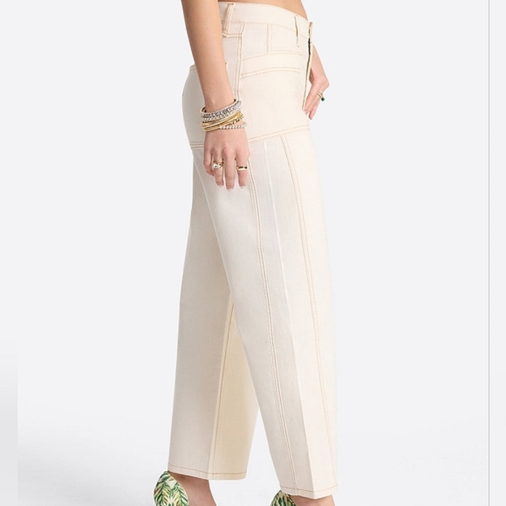 Jessica Simpson Ankle Barrel Jeans in Ecru | Size 10/ 30 - Picture 5 of 14